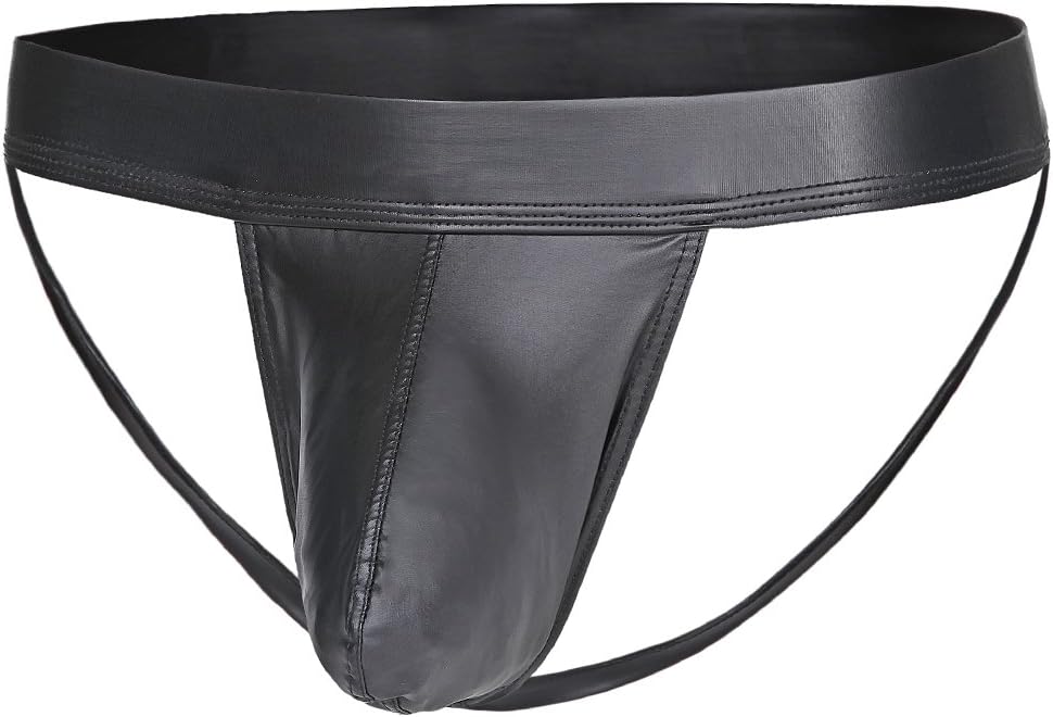Shengding Mens Underwear Briefs Patent Leather