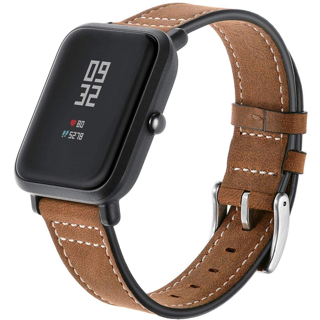 Zolimx Cuero Genuino Reloj Banda Pulsera Correas para Xiaomi Huami ...