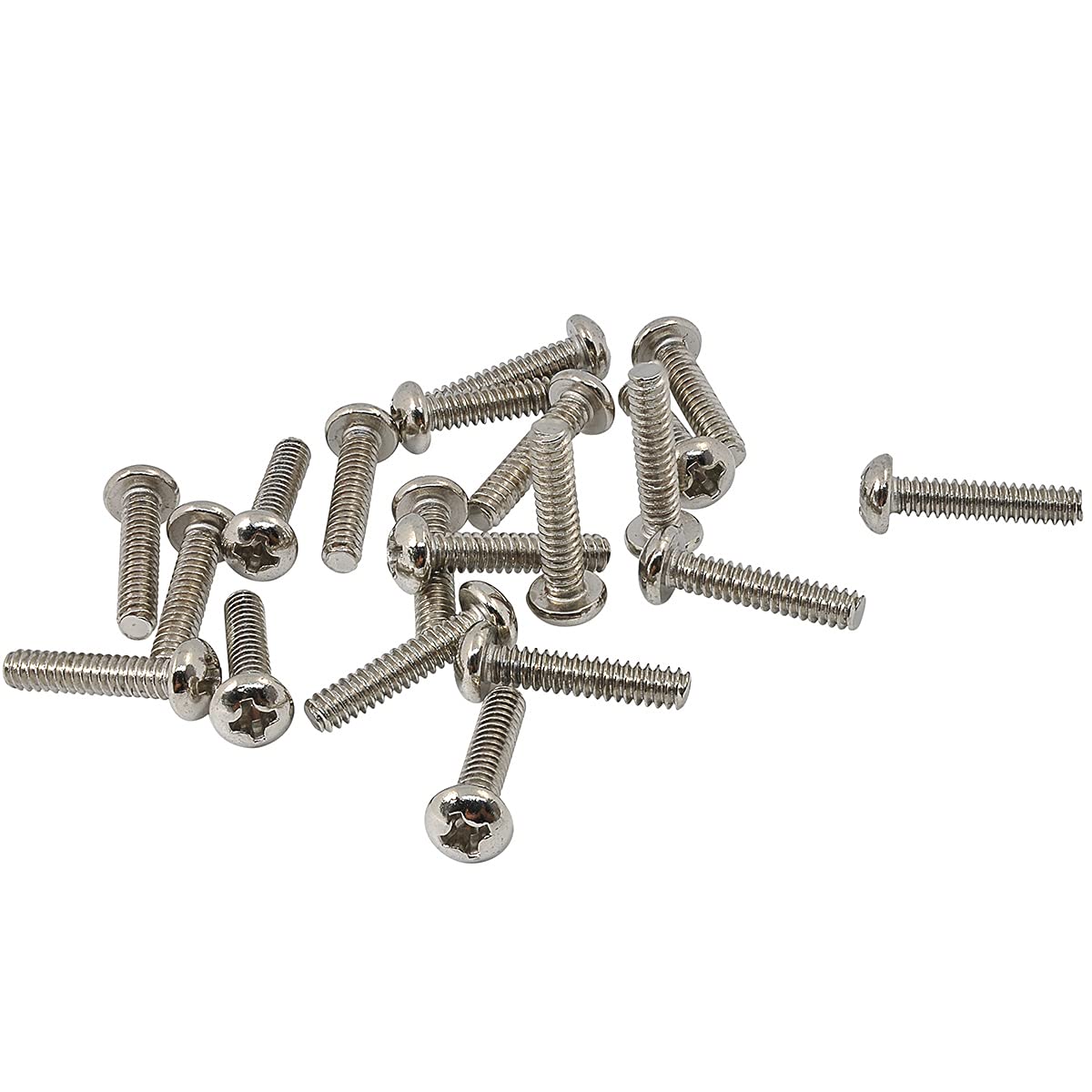 Musiclily Basic 3.5x18mm Metal Metric Thread Tele Bridge Pickup Mounting Screws, Nickel(Set of 20)