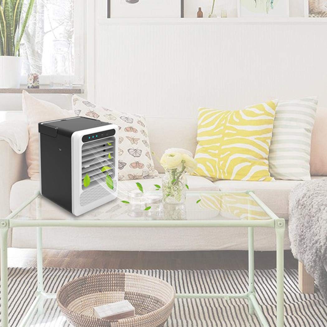 GUIGSI Climatizzatore Portatile Mini Freddo,Raffreddatore d\'Aria Evaporativo,Lavoro di Alimentazione USB, Adatto per casa, Camera da Letto, Ufficio, Camper