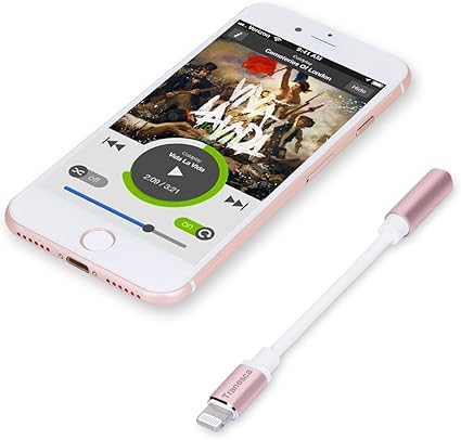 Amazon Com Tranesca 3 5mm Audio Jack Headphone Adapter Compatible With Iphone 7 7s Iphone 8 8s Iphone X Xs Xr Rose Gold Home Audio Theater