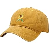 yolrdiw Women's Sunflowers Embroidered Baseball Cap Vintage Adjustable Outdoor Dad Hat