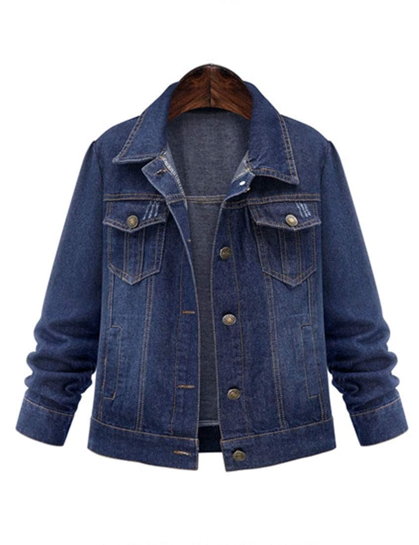 short sleeve denim jacket plus size