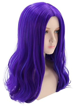 Amazon Com Mersi Purple Wigs For Kids Girls Long Wavy Costume