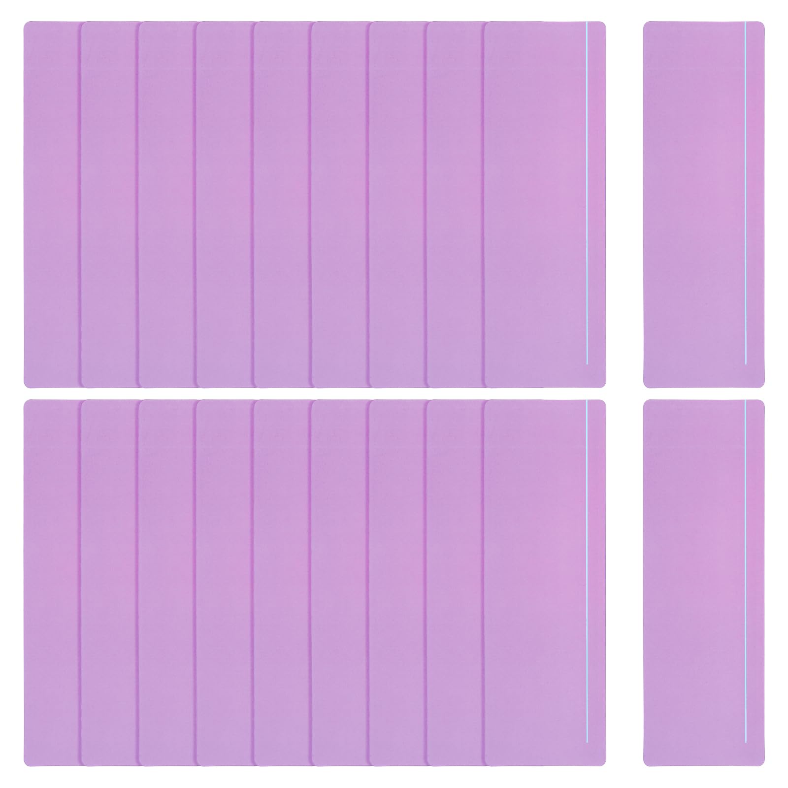 PATIKIL Guided Reading Strips, 20pcs Tracking Highlight Colored Overlay Bookmark Reduce Visual Stress Teaching Supplies with Line for Classroom, Purple