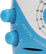 Rushbom Waterproof Shower Radio AM FM Speaker Top Handle Splash Proof Bathroom view 3