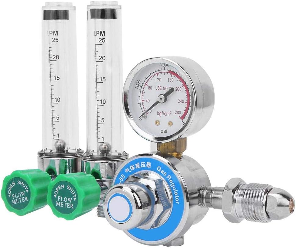 Dual Tube Argon Regulator, Pressure Reducer 025L/min G5/814 Male