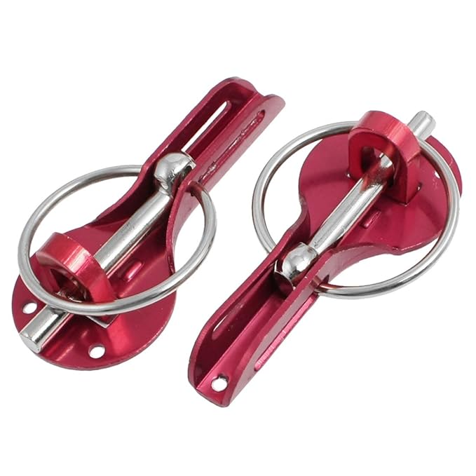 uxcell Self Adhesive Alloy Racing Hood Pin Lock Kit