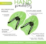 MARU Hand Paddles Lime – Adjustable Straps & Dual Hold Positions for Swim view 2