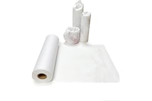 CNWTPP White Honeycomb Packing Paper Wrap 12" *164ft Recycled Cushion Wrapping Roll, Sustainable Alternative to Bubble Cushioning Wrap Packing, for Moving Supplies or Shipping, Packing Roll