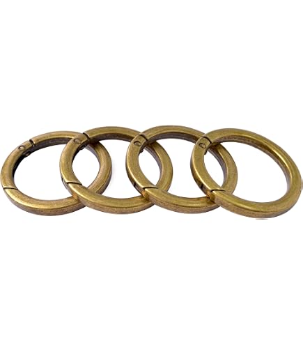 Joints Toriques Métal - Lot De 25, Bronze, 13mm Intérieur - Mousquetons Ronds Pour Sacs, DIY, Accessoires