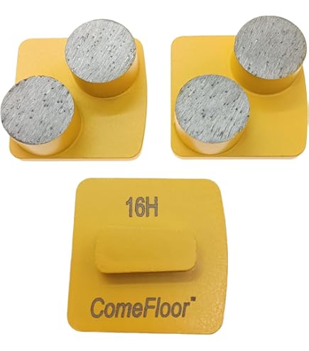 Redi-Lock Concrete Floor Preparation Disc, Diamond Metal Grinding Shoes, Double Bar Segs Compatible For Husqvarna Grinder, 16 Grit Medium Bond, 3PCS - View #7