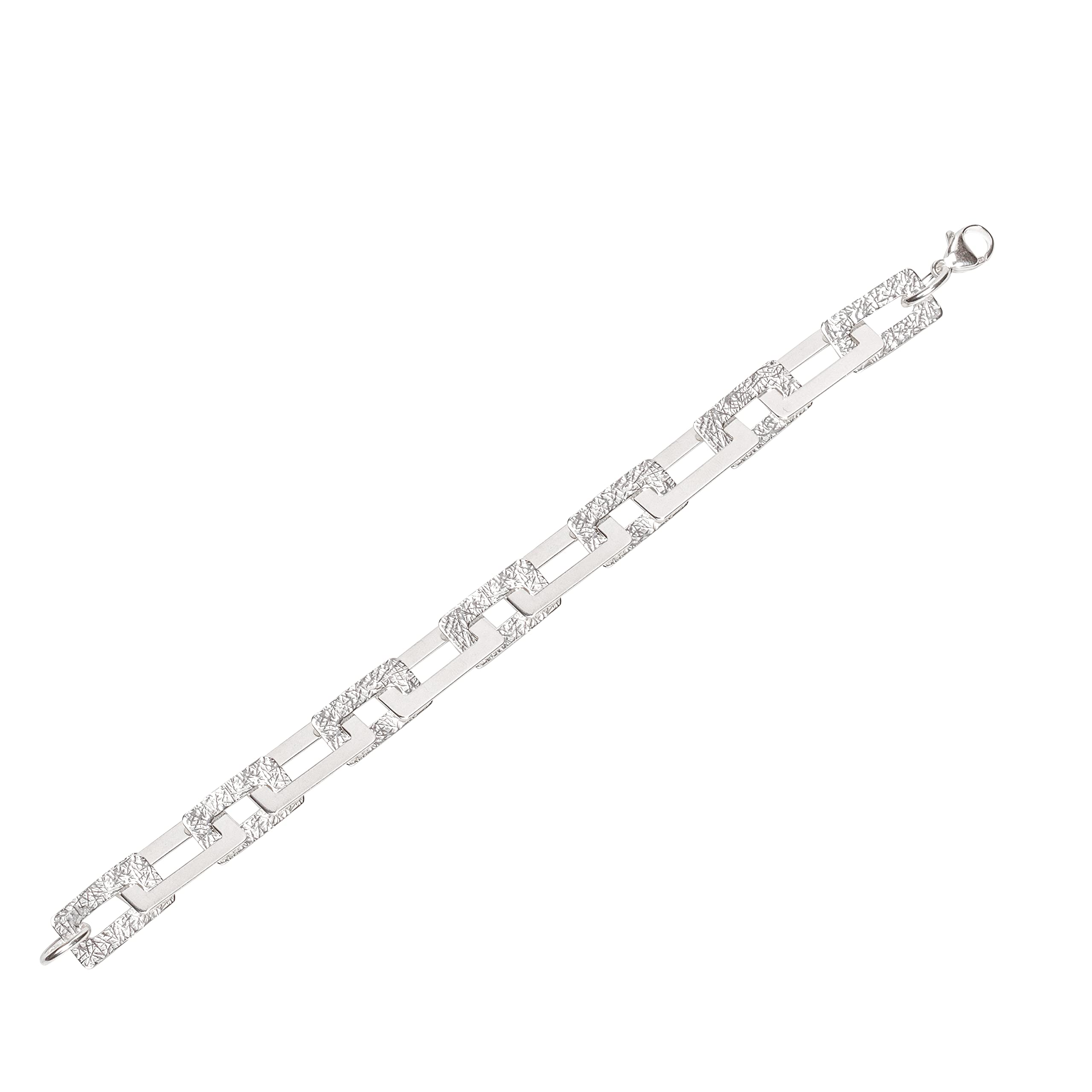 NKlaus bracelet 925 Sterling Silver 20cm Luna chain ladies anchorchain rectangle bracelet 12829