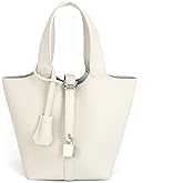 Tote Bag for Women Vegan Leather Bucket Purse for Women Top Handle Handbag Shoulder Bag with Detachable Small Purse