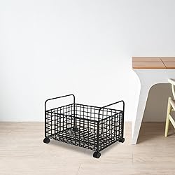 Under Desk Storage Cart Mobile Mesh Storage Cart