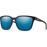 SMITH Shoutout Sunglasses &ndash; Performance Sports Active Classic Sunglasses &ndash; For Men &amp; Women &ndash; Matte Black + Blue ChromaPop Polarized Mirror Lenses