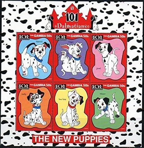 Amazon ディズニー映画 101ダルメシアン ガンビア発行6種連刷シート 通販