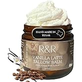 Vanilla Latte Tallow Face Moisturizer – 100% Grass-Fed Whipped Beef Tallow Balm with Coffee & Vanilla – For Dry, Sensitive Skin, Eczema & Psoriasis – Handmade Natural Skincare – 2 oz