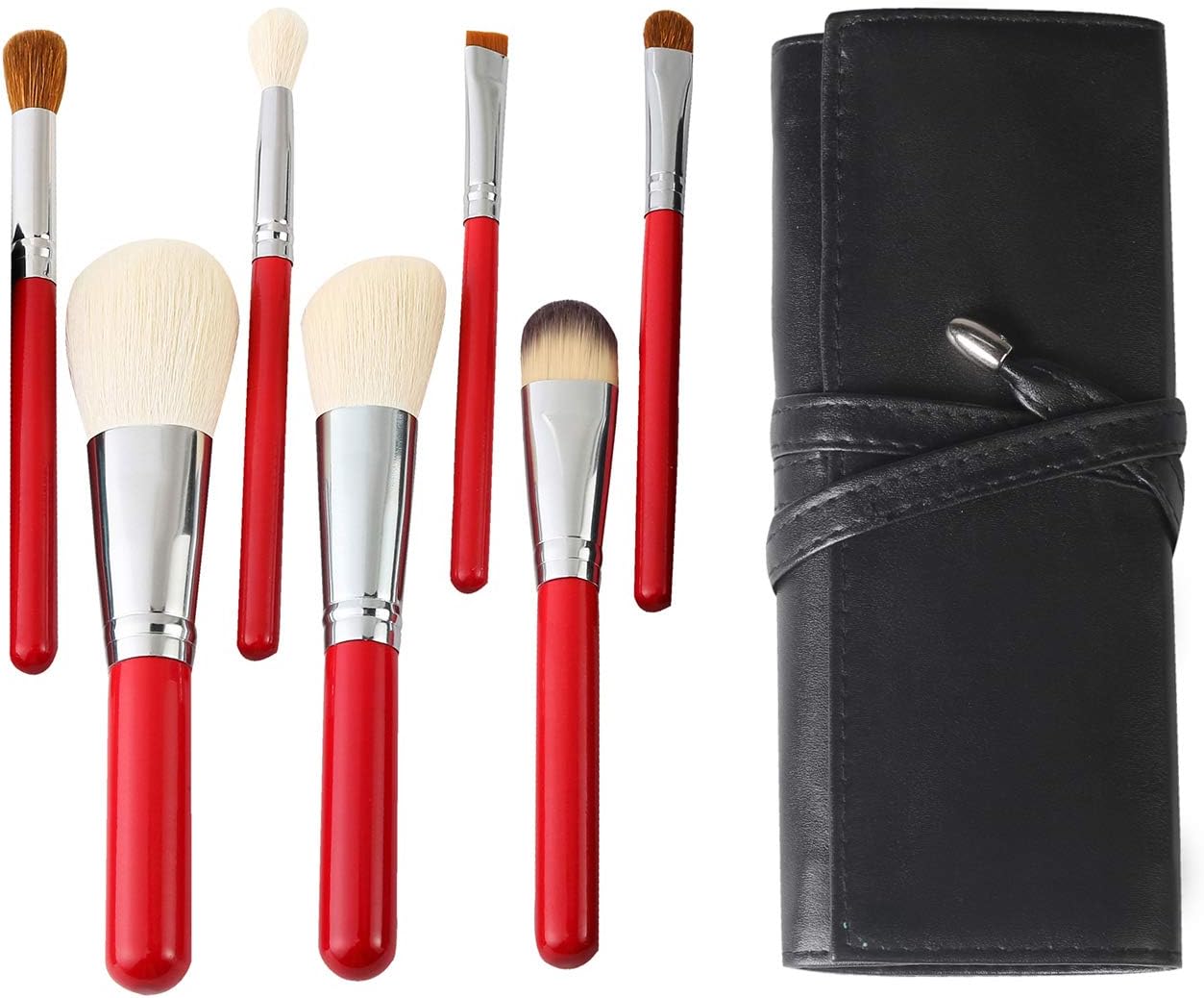 Makeup Brush Set, Makeup Brushes set Foundation Brush With Travel Makeup Bag Beauty Blender Eyeshadow Brushes (7 piece set)