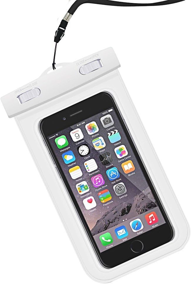 Parboo Waterproof Case - Waterproof Phone Ppouch - Universal Cell Phone Dry Bbag Pouch， Waterproof Phone Case for iPhone Galaxy Note HTC LG up to 6.0" White