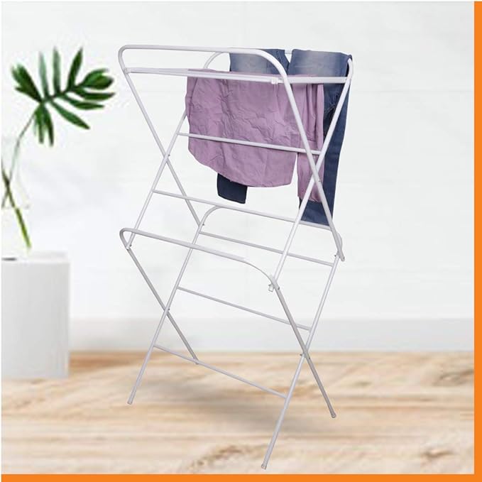 Magna Homewares Stella Heavy Duty Steel Royal White Foldable Cloth