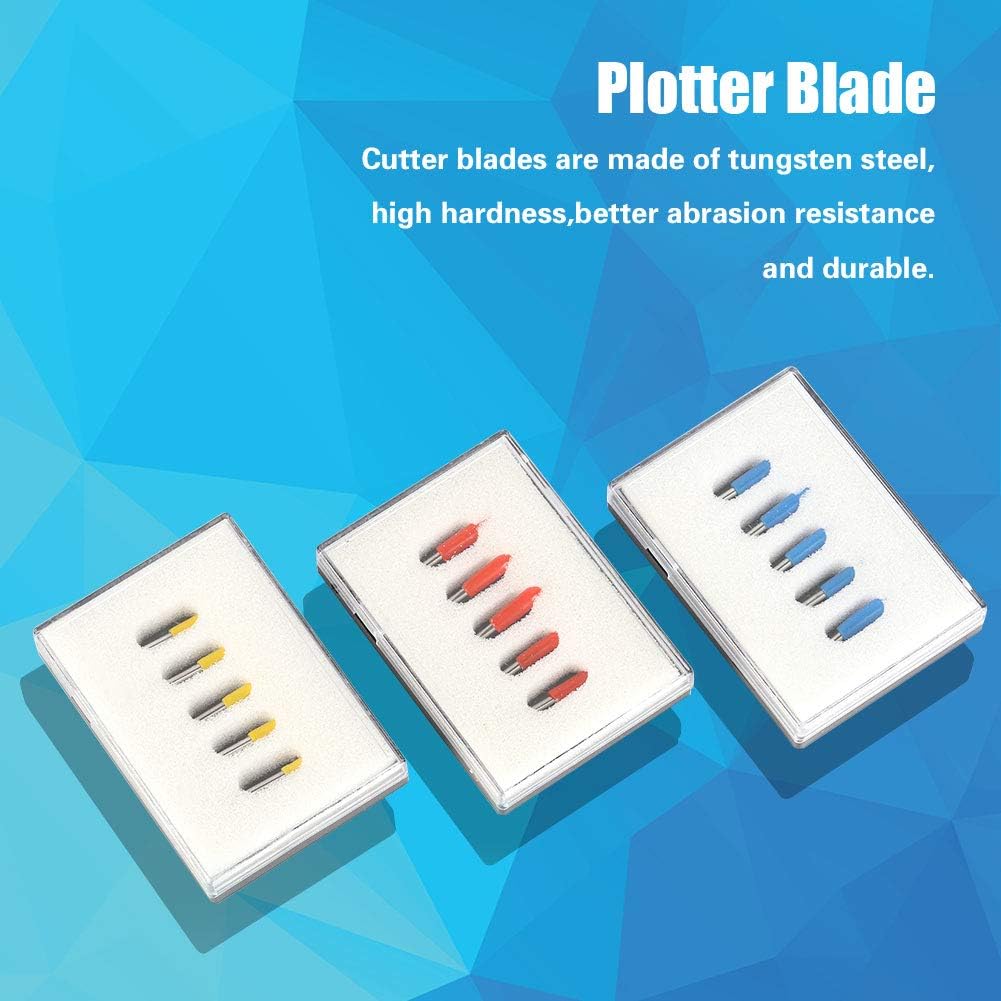 15pcs Vinyl Cutter Blades Set, Roland GCC Cutting Plotter 30 45 60 Degree with Holder for Replacement Roland Cutter: Home Improvement