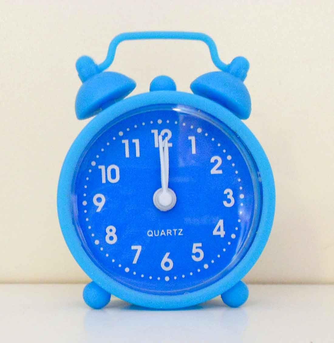 Quartz Mini Rubber Glow in the Dark Alarm Clock Blue Amazon.co.uk