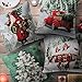 Phantoscope Set of 4 Merry Christmas Modern Santa Clause Throw Pillow Case Cushion Cover 18