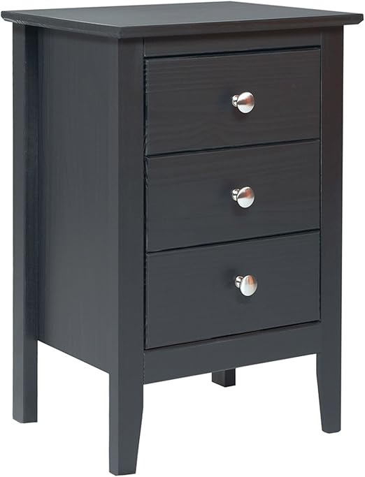 Amazon Com Adeptus 77245 Easy Pieces 3 Drawer End Table Nightstand 13 77 X 20 X 21 14 Furniture Decor