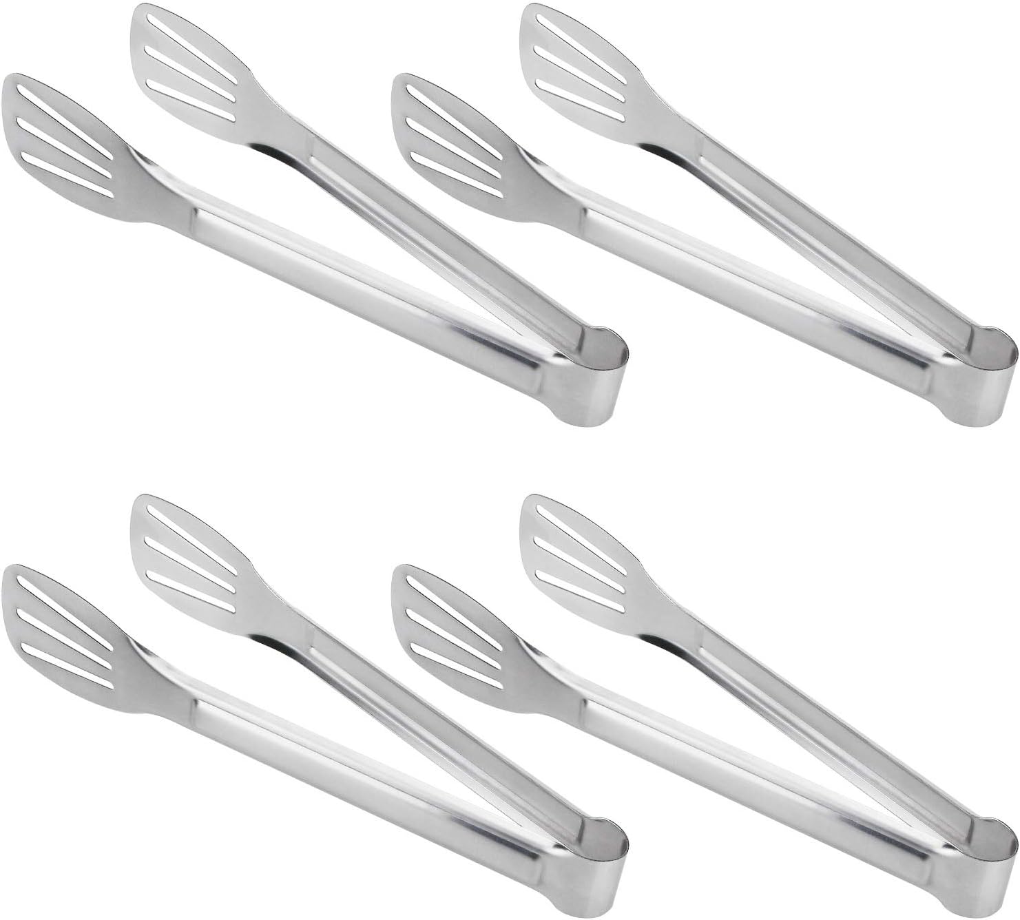 Xuonaozu 4Pcs 9-Inch Cooking Tongs, Stainless Steel Serving Tongs for Barbecue Cooking, Salad, Grilling, Serving and Frying