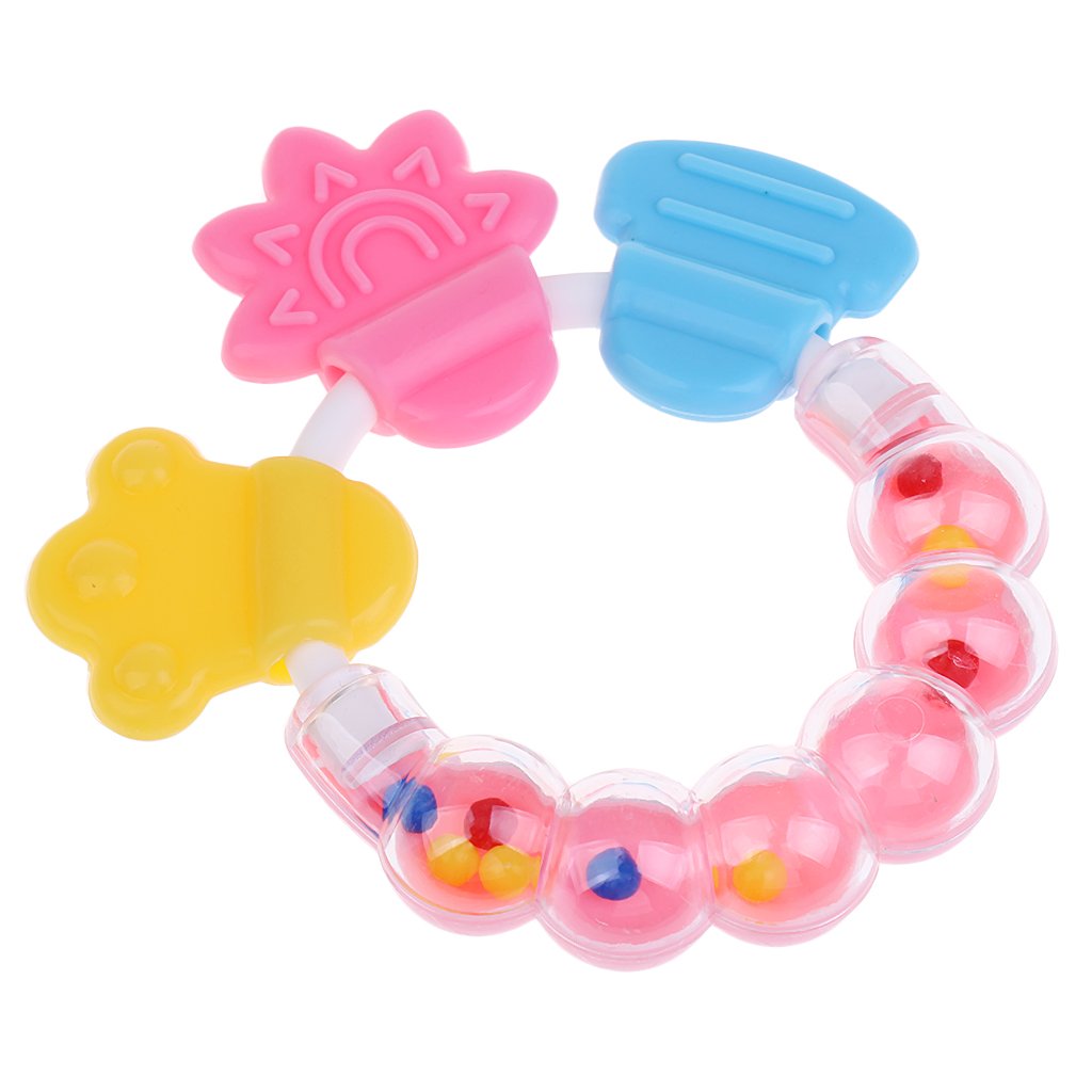 MagiDeal Juguetes para Niños Pequeños Varilla Molar Handbell Silicona Masticar Juguete de