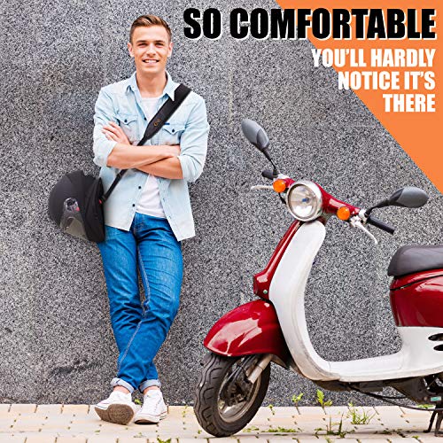 Road & Off-Road Motorcycle Helmet Carrier Accessories Bundle Featuring Cargo Net 15"x15" with 6 Hooks & EZ-GO Strap Helmet Carrier Hands-Free