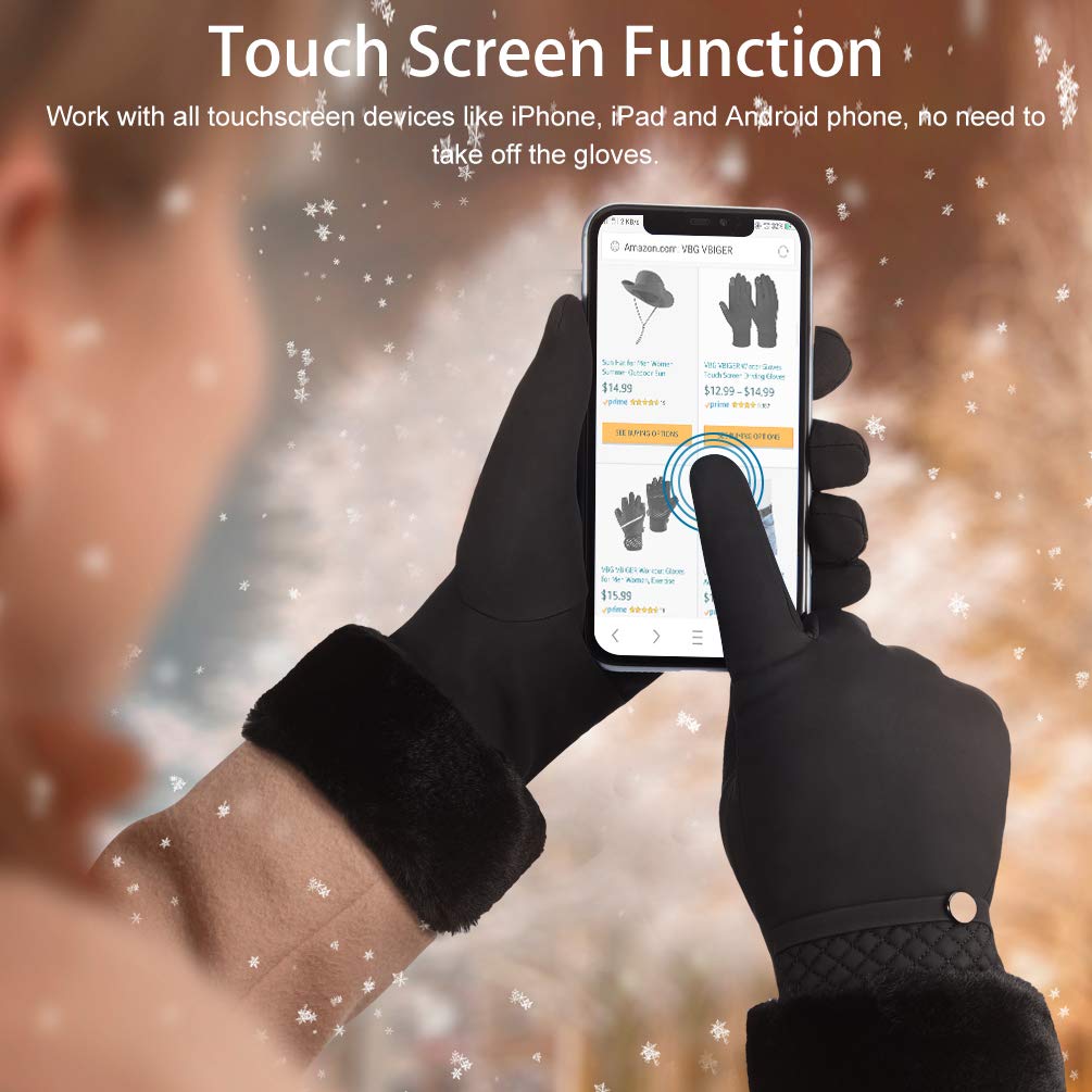 Women Winter Gloves Warm Touch Screen Gloves Driving Gloves for Ladies