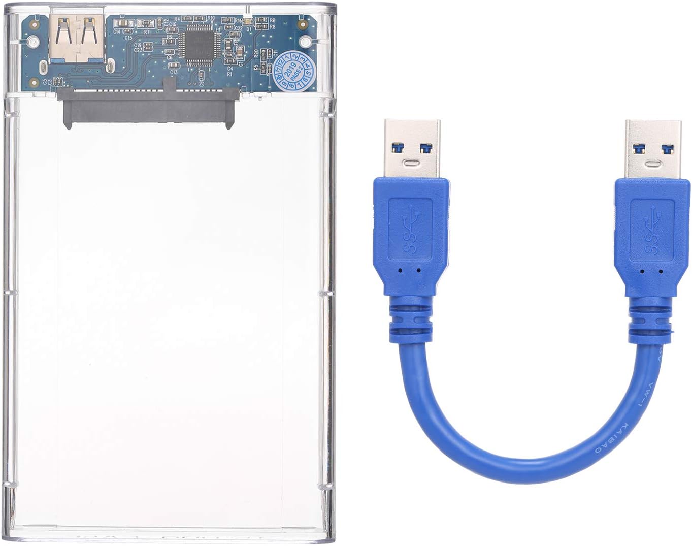 Fesjoy USB 3.0 HDD Case Box Caja de Disco Duro Compatible con Caja SATA HDD de 2.5 Pulgadas Universal Transparente: Amazon.es: Electrónica