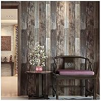 HAOKHOME 5003 Reclaimed Wood Plank Wallpaper Barnwood 20.8" x 31ft Brown/Grey Removable Wall Paper Wall Murals for Home Bathroom Bedroom Kitchen Decorative