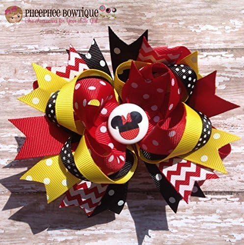 Minnie Mouse Hair Bow, Mickey Mouse Hair Bow, Headband, Infant Headband, Baby Headband, Newborn headband, Princess Bow, Handmade Hair Bows