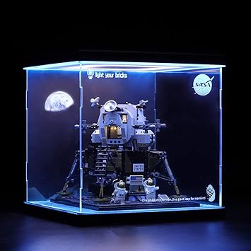 lego lunar lander display case