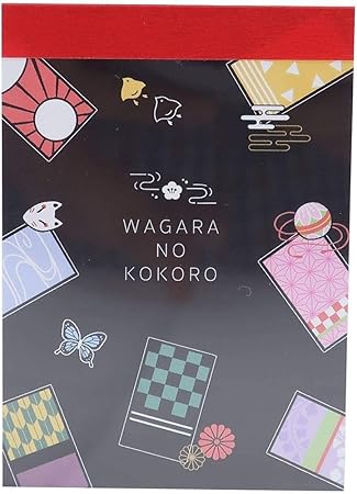 Amazon Co Jp メモ帳 ミニ ミニメモ Wagara No Kokoro 黒色 クラックス 新学期準備文具 和柄 グッズ 通販 おもちゃ