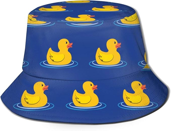 DIYAB Yellow Rubber Duck Unisex Fashion Bucket Hat Summer Fisherman Cap