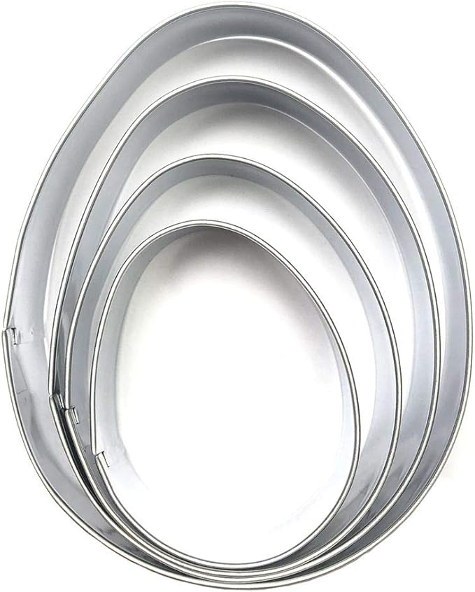 Easter Egg Cookie Cutter Set 4 Piece 4", 3 3/8", 2 1/2", 2" Egg