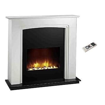 Mojawo® LED Elektrischer Kamin Kaminfeuer 2000 Watt + Fernbedienung mit