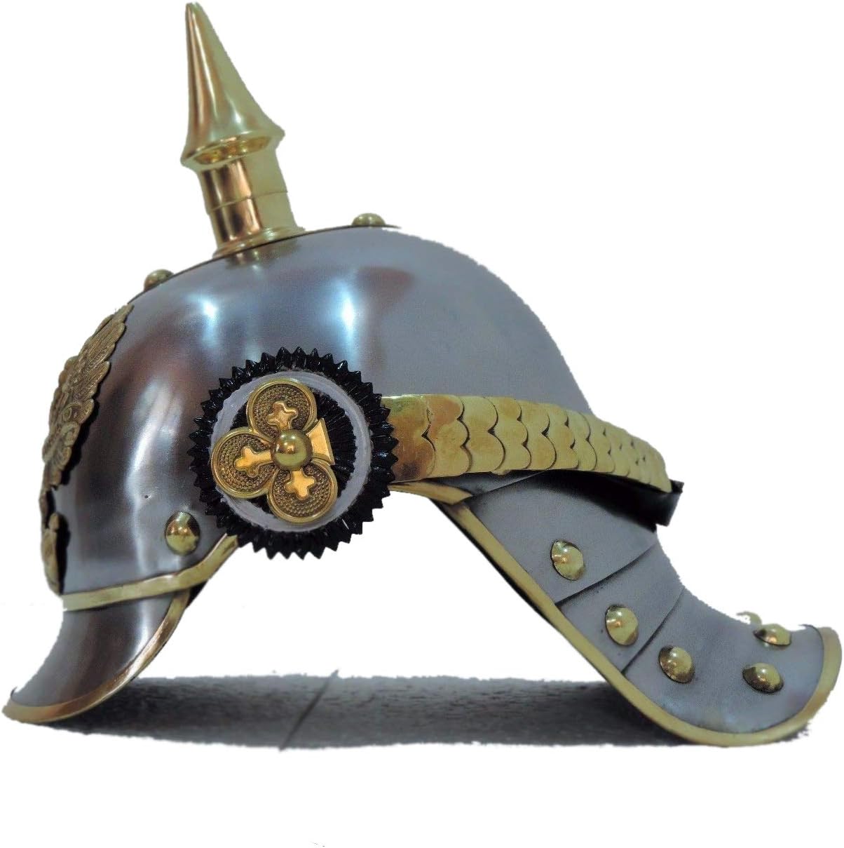 Thor Instruments Co German 19 Jahrhunderts Pickelhaube Stahl Messingverzierung Chrom Amazon De Baumarkt