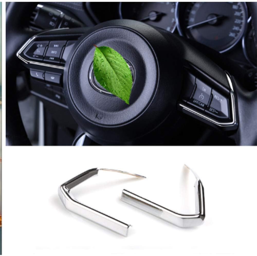 WBMKH Car Steering Wheel Decoration Trim Sequins Sticker,for Mazda 2 3 6 Demio CX3 CX-3 CX-5 CX5 CX7 CX9 Axela ATENZA 2017 2018 2019