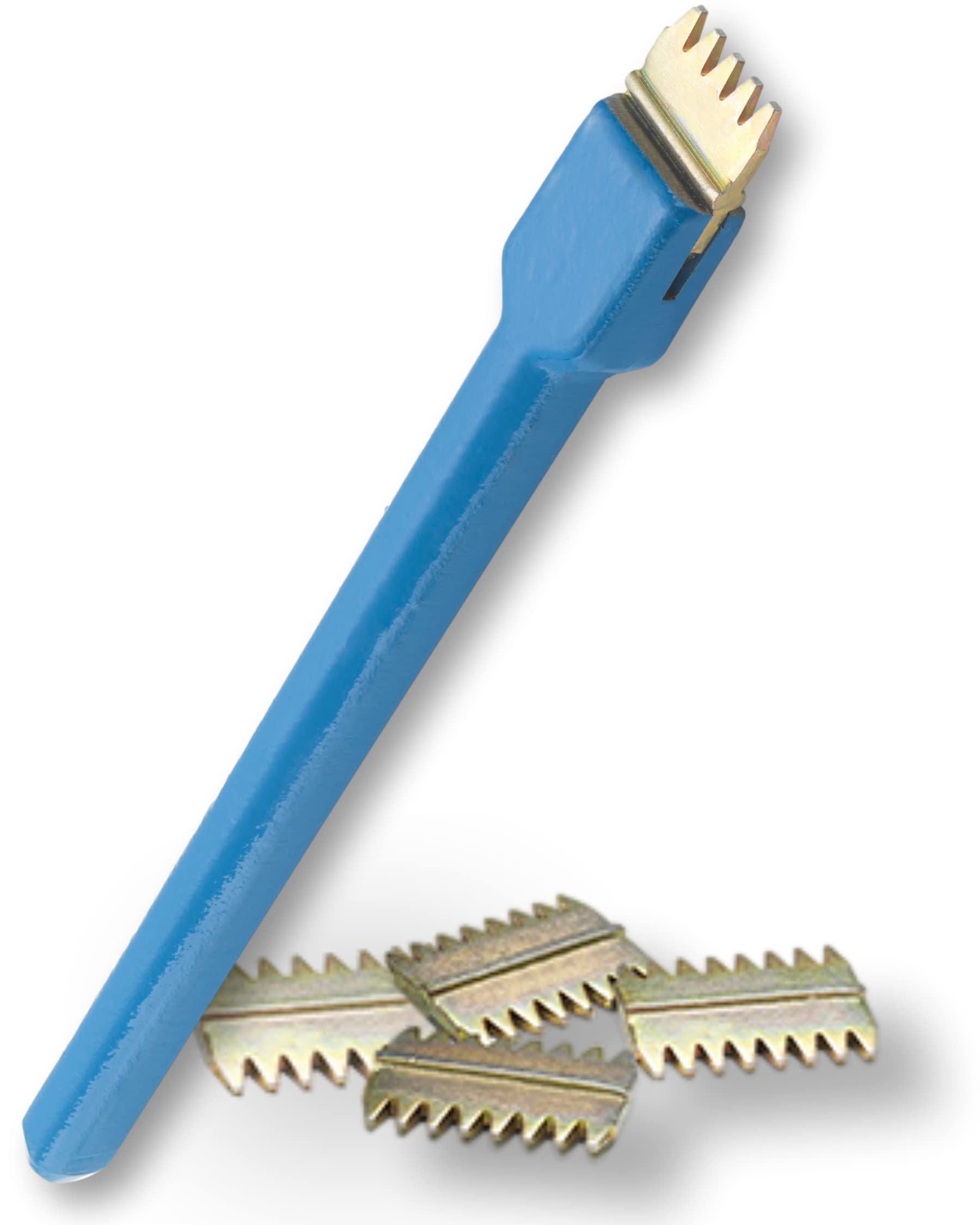 Footprint 1" Scutch Chisel and 5 Double Combs Set - 5 Double-Ended Combs Included. Essential Builders Hand Tools for a bricky/Bricklayer or Stone Mason