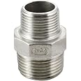 1-1/4" X 3/4" Male NPT Hex Nipple Reducer - 304 Stainless Steel Pipe Fitting - View #3