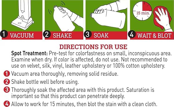 NATURE’S MIRACLE CARPET SHAMPOO, BIO-ENZYMATIC DEEP-CLEANING PET STAIN AND ODOR REMOVER, 64 OZ