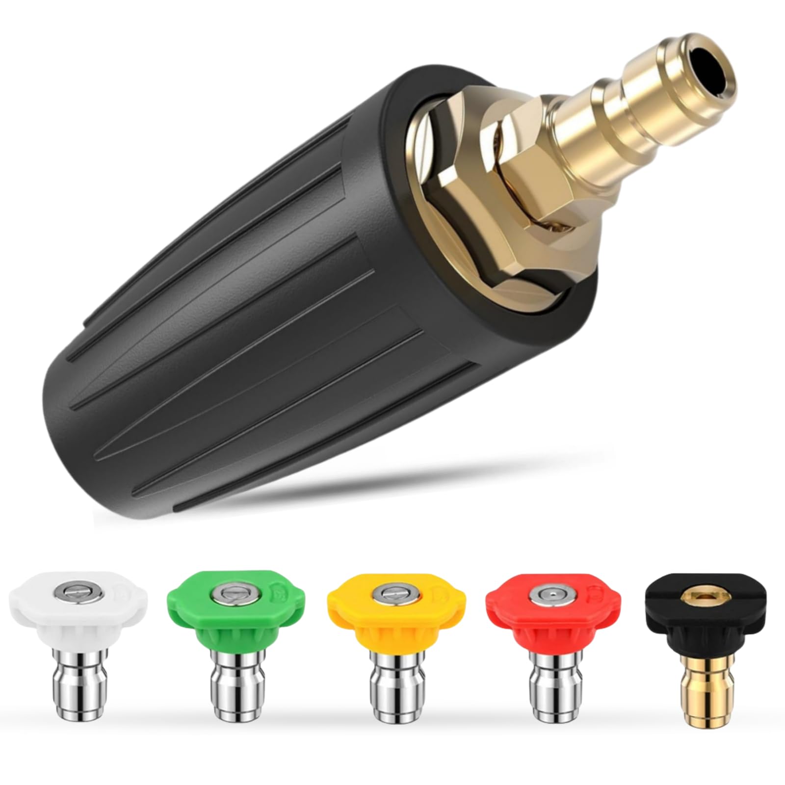 HuYiGGZ Pressure Washer Adapter & Nozzles Connector Fitting Compatible with Karcher/Kärcher K Series K2, K3, K4, K5, K6, K7 High Pressure Washer (Turbo Nozzle & nozzles)