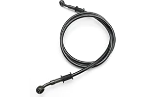 CADUFUELLY 120cm Motorcycle Brake Line, Stainless Motorcycle Braided Steel Brake Clutch, Heavy Duty Brake Hose Flexible Brake
