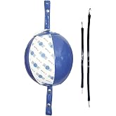 Ringside Apex Double End Bag for Reflex Training | Textured vinyl construction includes two bungee cables and a durable rubber bladder for a quick, easy setup