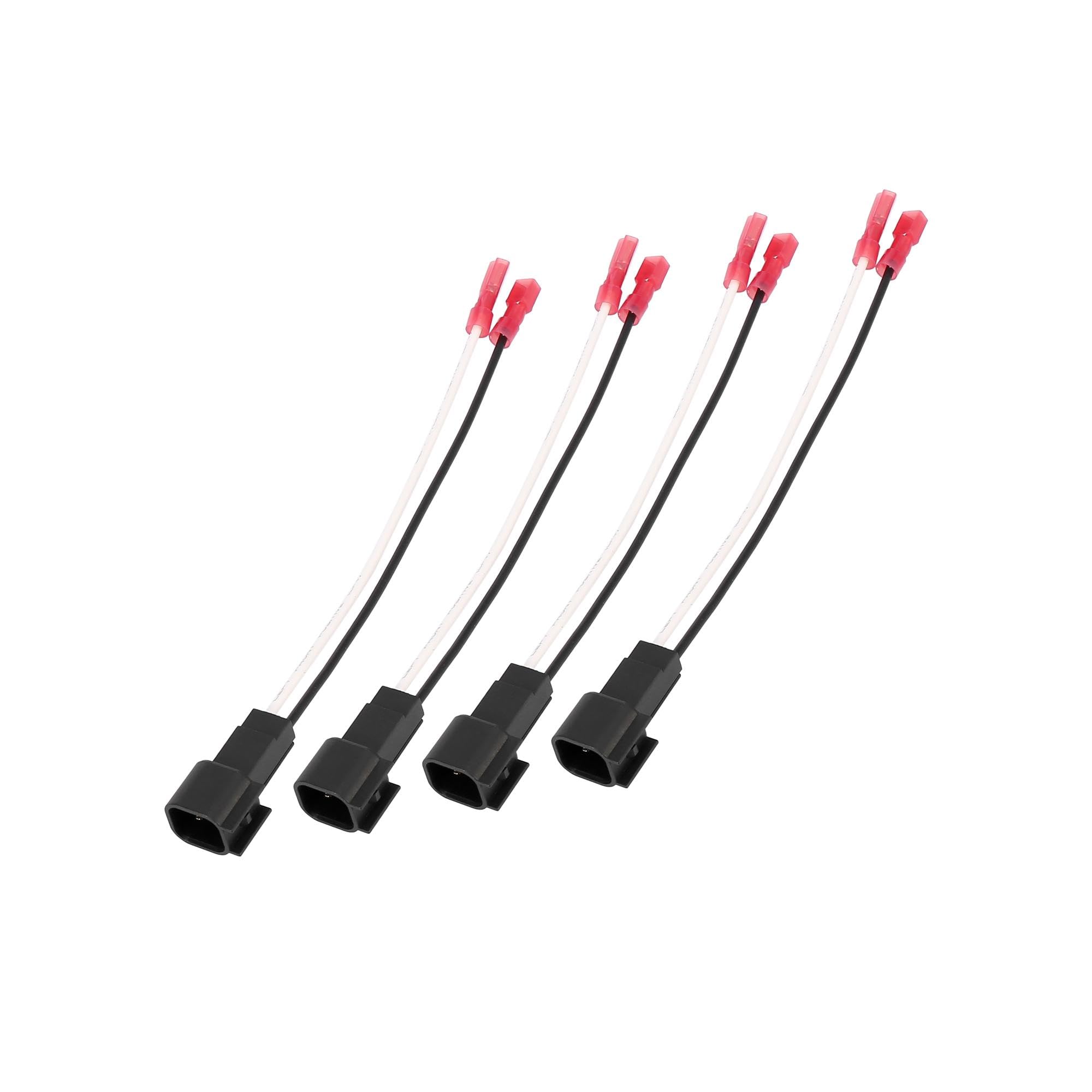 A ABSOPRO Speaker Wire Adapter Connector Harness Plastic Black (Set of 4)